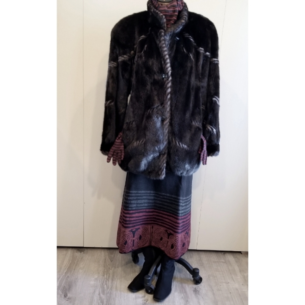 Vintage, Reversible, Ranch Mink/Water Repellant Nylon Coat